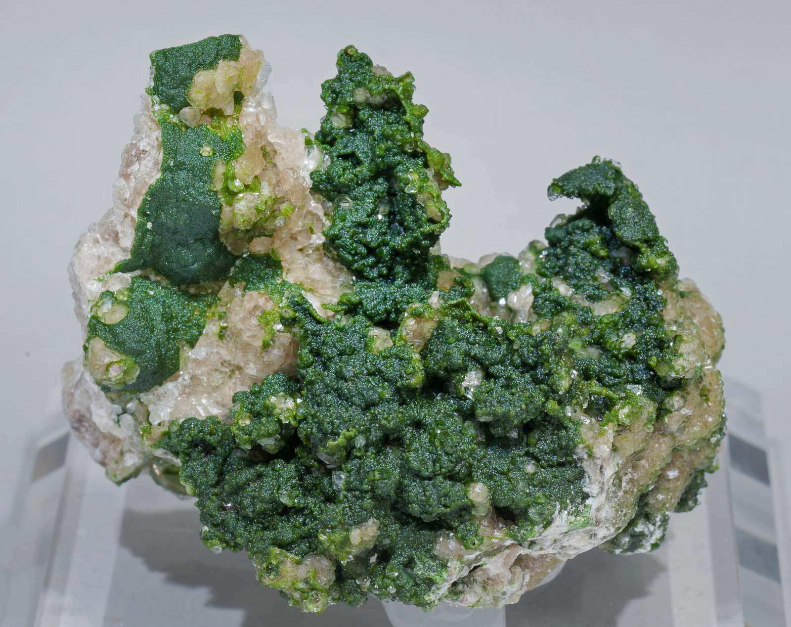 Conichalcite with Calcite - Aghbar Mine (Arhbar Mine), Bou Azzer mining ...