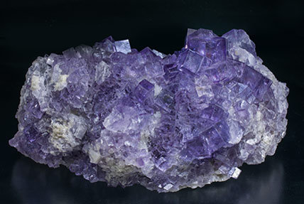 Fluorite with Quartz. Rear