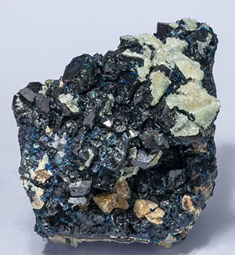 Lazulite with Augelite, Siderite and Quartz.