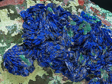 Azurite with Malachite. 