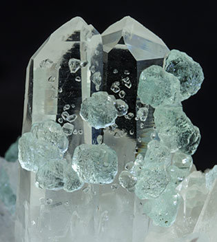 Fluorite with Quartz. 