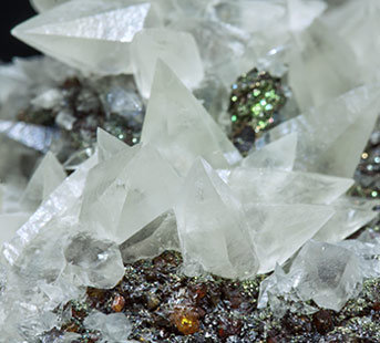Calcite with Sphalerite and Pyrite. 