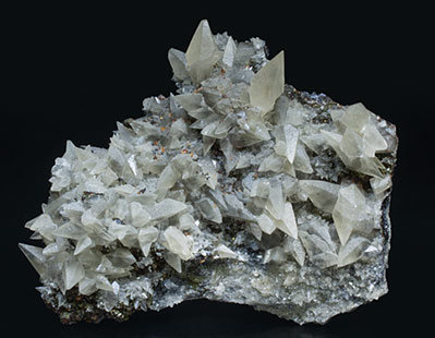 Calcite with Sphalerite and Pyrite. 