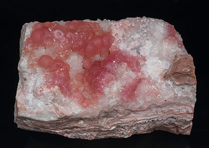 Rhodochrosite with Quartz and Alabandite. 