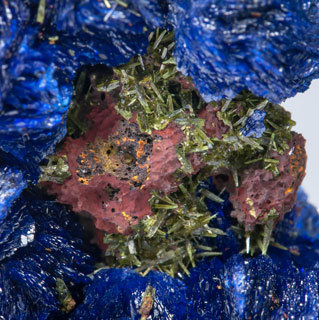 Olivenite and Azurite. 