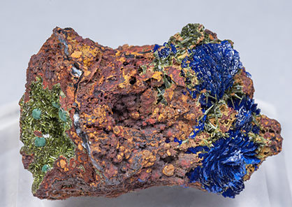 Olivenite and Azurite. 