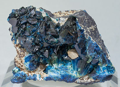 Lazulite with Siderite and Quartz. 