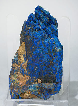 Chalcostibite with Azurite. Rear