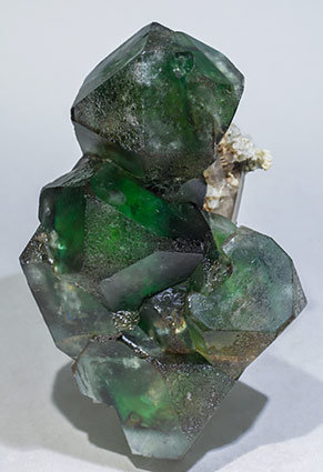 Fluorite with Quartz (variety smoky).