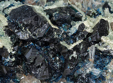 Lazulite with Augelite, Quartz and Siderite. 