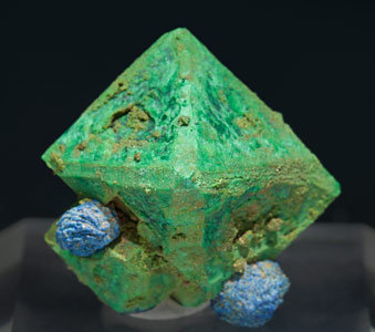 Malachite after Cuprite and Azurite.