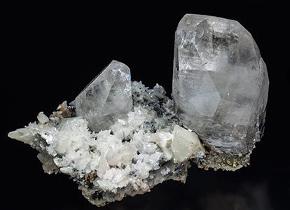 Calcite with Pyrite.