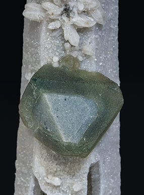Octahedral Fluorite with Quartz and Chlorite. 