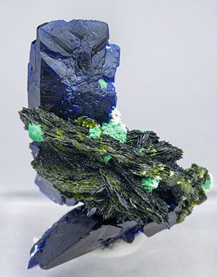 Volborthite with Azurite and Malachite.