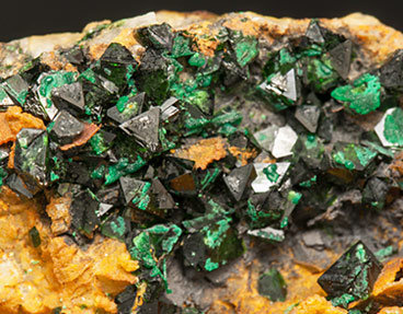 Libethenite with Dolomite. 