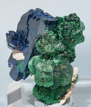 Azurite with Malachite. Side