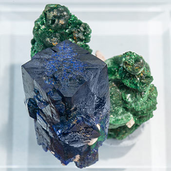 Azurite with Malachite. Top