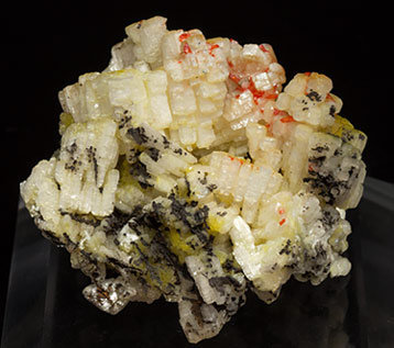 Cerussite with Crocoite. Rear