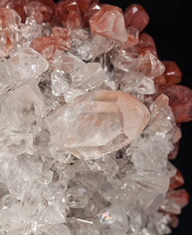 Calcite with iron oxide inclusions. 