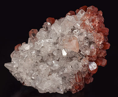 Calcite with iron oxide inclusions. Side