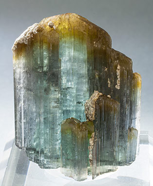 Elbaite (variety indicolite). Light behind