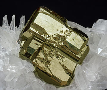 Pyrite with Quartz. 