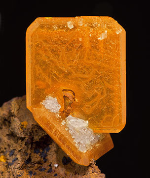 Wulfenite with Calcite. 