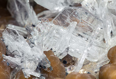 Siderite (variety sphrosiderite) with Baryte. 