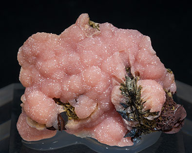 Rhodochrosite with Pyrrhotite and Galena.