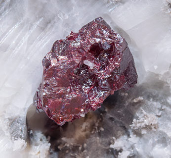 Cinnabar with Calcite. 