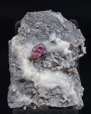 Cinnabar with Calcite. 