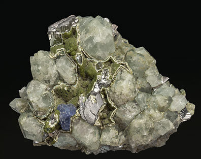 Topaz with Arsenopyrite, Fluorite, Muscovite and Chlorite. 