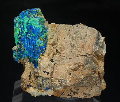 Chalcostibite with Azurite and Malachite.