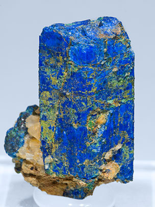 Chalcostibite with Azurite and Malachite.