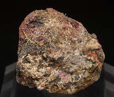 Gold (electrum variety) with Erythrite.