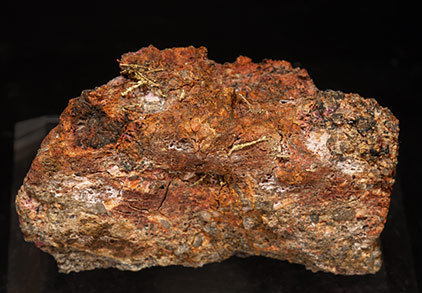 Gold (electrum variety) with Erythrite.