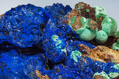 Azurite with Malachite. 