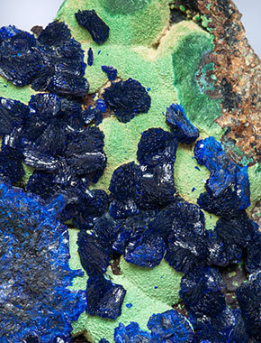 Azurite with Malachite. 