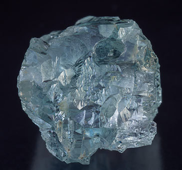 Beryl (variety aquamarine). Bottom