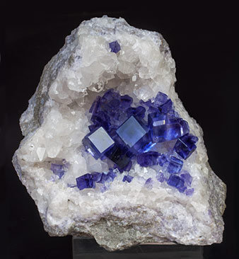 Fluorite with Quartz.