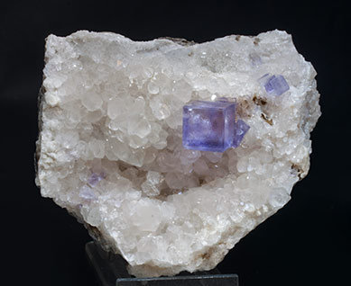 Fluorite with Quartz. Side