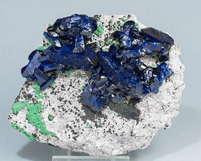 Azurite with Malachite. Front