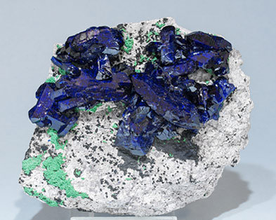 Azurite with Malachite. Side