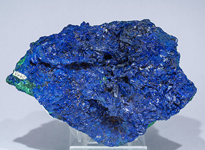 Azurite with Malachite. Rear