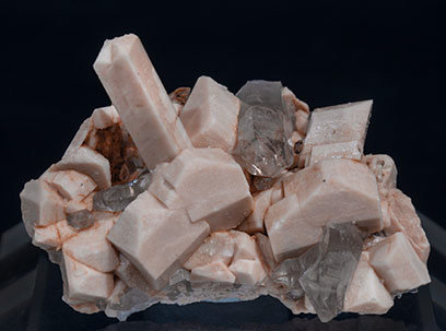 Microcline with Quartz (variety smoky).