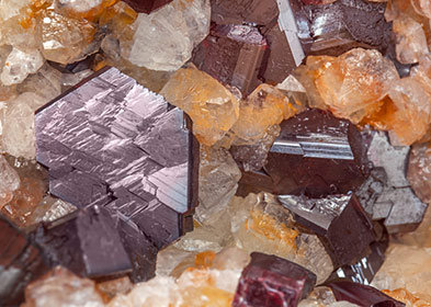 Cinnabar with Calcite. 