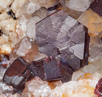 Cinnabar with Calcite. 