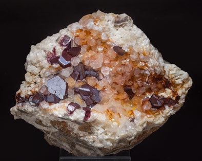 Cinnabar with Calcite.