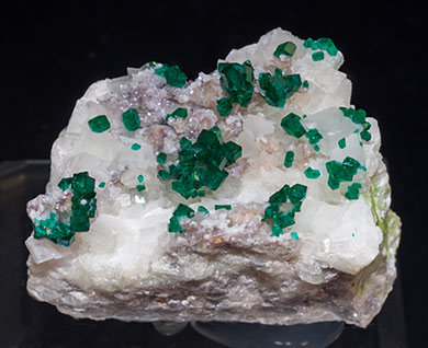 Dioptase with Dolomite. 
