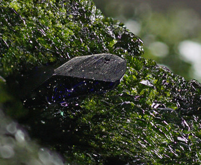 Volborthita con Malaquita, Azurita y Dickita. Foto: Joaquim Calln